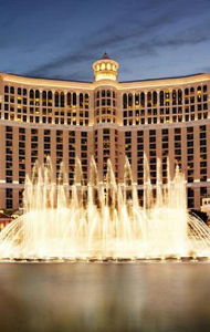 A picture of a fountain in Las Vegas